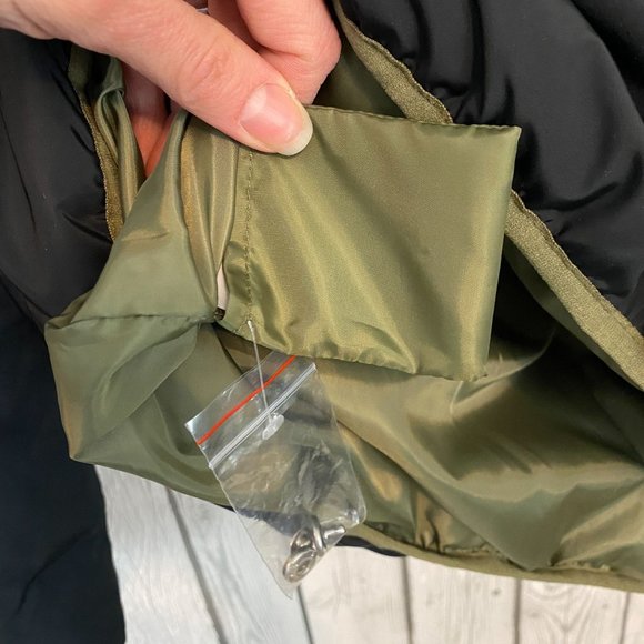 Champion Mens Black Packable Quarter Zip Hooded Jacket Tech Filled, Pocket, S - Picture 8 of 9